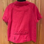 Banana Republic  Women’s Coral Cotton‎ Button-Up Short Sleeve Blazer Jacket Small Photo 7