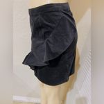 BP . Womens Black Regular Fit Velvet Ruffle Back Zip Short Mini Skirt Size S Photo 1