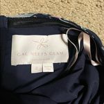 Gal Meets Glam  Siena Floral Halter Open Back Button Maxi Dress Navy Blue 2 Photo 7