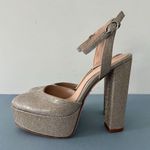 Antonio Melani x Born on Fifth Liv Metallic Glitter Closed Toe Platform Pumps Photo 4