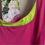 Soybu  Athletic Dress and Matching Cardigan Size Medium Pink and Lime Green Photo 4