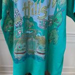 Vintage Beverly Hills Rodeo Dr OSFM Glitter Bling Maximalist Teal Tshirt Green Size undefined Photo 3