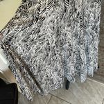 Anthropologie Lapis black cream feather boho print jersey knit maxi skirt halter dress Small Photo 2