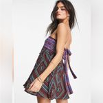 Free People  Elowen Tube Romper in Dark Combo Size S EUC Photo 3