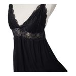 Osvtni Black Floral Lace Chemise Babydoll Size L Lingerie Scalloped Full Slip Size L Photo 10