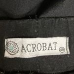 Acrobat Black Flared Leg Mid Rise Elastic Waist Pockets Stretch Pull On Pants 40 Photo 4