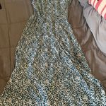 Long Green Floral Dress Size M Photo 0