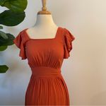 Louna | Flutter Tie Back Midi Dress Orange Size XS Photo 3