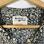 Anthropologie  Holding Horses Zellige Black & White Bird Print Long Sleeve 4 Photo 3