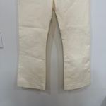 frame denim FRAME Womens Le Crop Mini Boot 8 Ivory Cream Cotton High Rise Photo 5