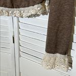 SheIn  Boho Feels long sleeve vneck lace trimmed top shirt NWT Photo 4