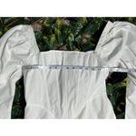 Pretty Little Thing PLT White Bell Sleeve Corset Detail Long Sleeve Bodycon Dress Size 6 NWT Photo 5