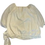 Elle  XL 3/4 Sleeve Off White with Gold Rhinestones Women's Top Photo 6