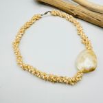 Vintage Mother of Pearl Shell Beaded Necklace Photo 6