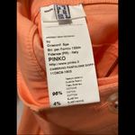 PINKO women's size 4 peach shiny sequined jacron casual stretch pant 28x30 28x31 Orange Photo 6