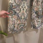 Paisley Print Women's Wide Leg Casual Pants Green Size M Photo 1