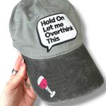 Hats Amore LLC NWOT Hold On Let Me Overthink This Gray Adjustable Baseball Hat Photo 1