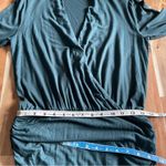 Michael Stars  Green Long Sleeve Mini Dress Ruched NWOT Photo 7