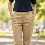 Bugle Boy  Vintage Chino Pants Womens 12 Khaki Relaxed Fit Casual Classic Photo 0