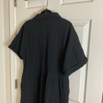 DEEP SELF Women's Short Sleeve Button Down Shorts Rompers V Neck size large Black Photo 7