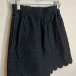 JCrew Factory Linen/Cotton Blend Scalloped Mini Skirt Black Size 2 Photo 1