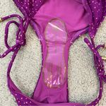 Vix Paula Hermanny Louise Shaye‎ Tie Side Bikini Bottom Magenta Polka Dot S Purple Photo 6