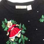Victoria Jones , holiday, Christmas embroidered sweater, XL, pit to pit measurement is 22, length is 28 Photo 1