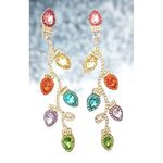 Christmas Bulb Earrings Pierced Posts New Festive Cruise Disco Dance Lig… Gold Photo 1