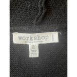 Workshop  Republic Women’s  Black Open Front Hoodie Soft  2 Pockets Cardigan 1X Photo 1