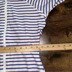 Kona Sol ‎ Women's Swim White Blue Large Rash Guard One Piece Stretch Swimsuit Photo 3