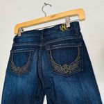 Rock & Republic Kasandra Dark Bedazzled Wings Back Pockets Denim Jeans Size 2 Photo 5
