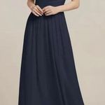 David's Bridal AW Grace Bridesmaid Prom Formal Special Occasion Wedding Guest Dress, 6, Navy Photo 0