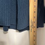 J Jason Wu Peplum Sweater M QVC Rib Knit Flared Hem Navy Blue Cotton Blend Size M Photo 4