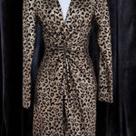 Jovani  03919 High Slit CheetahPrint Dress  Gold $400 H Photo 0