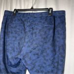 Banana Republic  Cotton Wool Jacquard Ryan Pants Blue 12 Short Office Career Photo 4