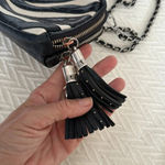 Brighton  zebra print leather and chain crossbody bag Photo 7