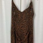 American Eagle Brown Leopard Print Wide Leg Cropped Jumpsuit Sz.M NWT Photo 9