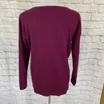 Talbots women M petite scoopneck Longsleeve sweater w/side buttons purple Photo 8