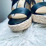 Michael Kors Black Strappy Heels Wedges GIOVANNA Photo 8