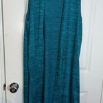 LuLaRoe Sz L Sleeveless Turquoise Side Slit Loose Comfortable Long Cardigan Dust Photo 0
