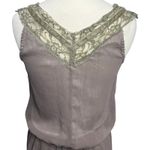 Cherish Dress Small Brown Olive Lace Elastic Waist Lined Romantic Coquette Fairy Photo 2
