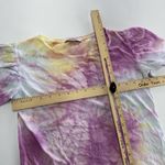 ZARA  Trafaluc Shirt Womens Medium Tie Dye Pastel Puff‎ Sleeve Top Photo 5
