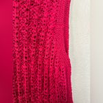 Anthropologie Moth Fuchsia Pink Cabled Knit Shell Sleeveless Sweater Tank Size M Photo 6