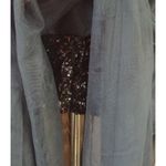 Ark & Co. Black Whimsigoth Maxi Dress Mesh Over Sequined Mini Skirt by Photo 5