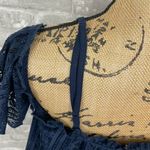 Love, Fire Love Fire Navy Lace Cold Shoulder Top Photo 2