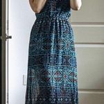 Forever 21 Tribal Boho Dot Pattern Spaghetti Strap Lined Maxi Dress Size S Photo 9