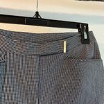 Ralph Lauren  Blue Gingham Plaid Print High Rise Cropped Trouser Pants Size 6 Photo 4