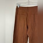 Anthropologie Maeve The Colette Cropped Wide-Leg Linen Brown Trousers Sz 28 Photo 7