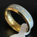 Gold titanium forever love promise ring size 7 Photo 1