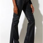 Motel Rocks  Zolen Flare Split Hem Faux Leather Pants Photo 2